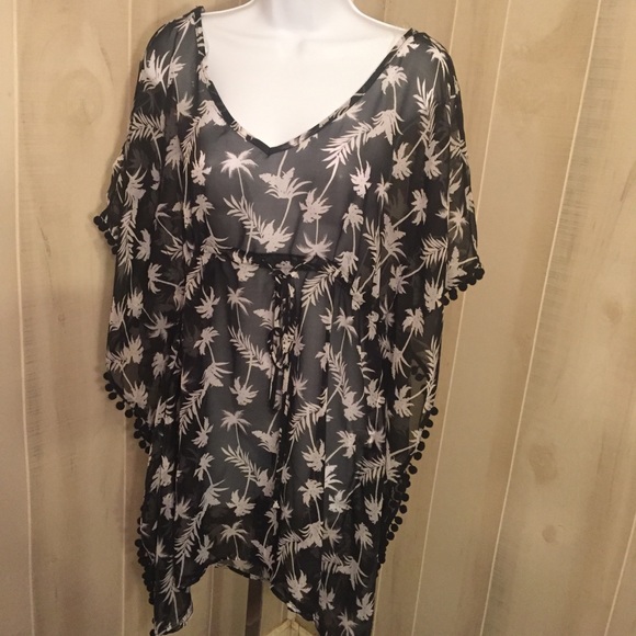 palm tree swimsuit cover up